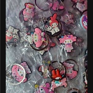 Cute Pink and My Melody Keychains bundle